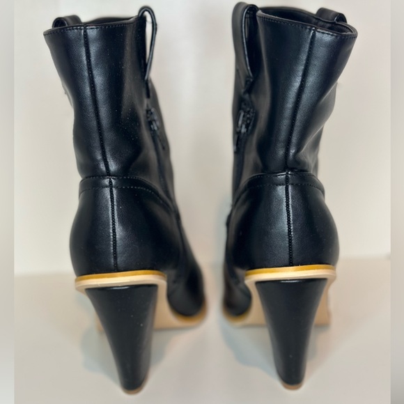 Lulus, size 7, black, mid calf, western boots. - Picture 3 of 4